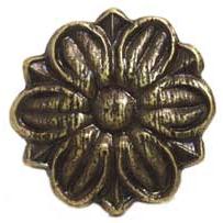 Emenee MK1178-ABC Home Classics Collection Flower Ormolu 1-1/2 inch in Antique Bright Copper buttons Series